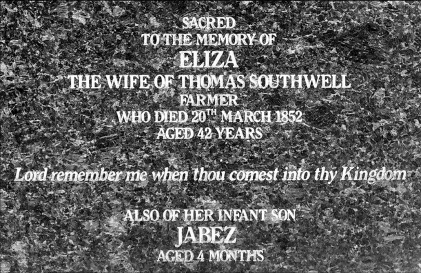 Eliza Southwell - plaque