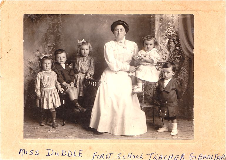 Miss Annie Duddle - teacher at Gibraltar