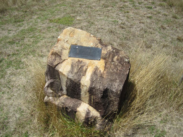 Church Rock Valley cairn and plaque