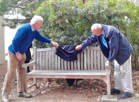 Our photo show Alastair Crombie and John Wiseman unveiling the plaque [Judy Roberts]
