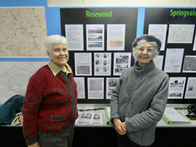 Helen (left) and Marion Warman at the 'Selected Spaces' exhibition
