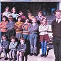 The Mullion pupils and teacher, Ken Moxham, c1971
