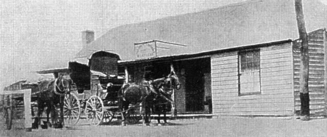 Queanbeyan-Yass mail coach at the front of the Cricketers' Arms, c. 1905