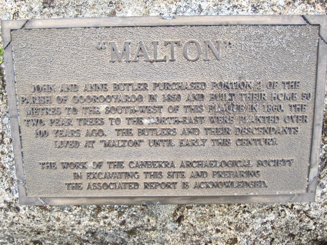 'Malton' plaque