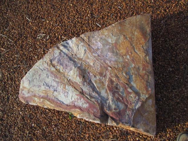 Local rock showing ochre colouring