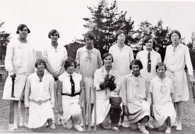 Hall ladies cricket team early 1930's
