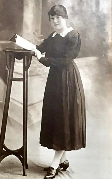 Ethel Cavanagh (nee Harris), teacher training at Sydney (1916). Ethel was posted to Mullligans Flat school