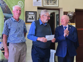 Alastair Crombie (Honorary Curator), Ralph Southwell (President Southwell Family Society) and Minister Mick Gentleman